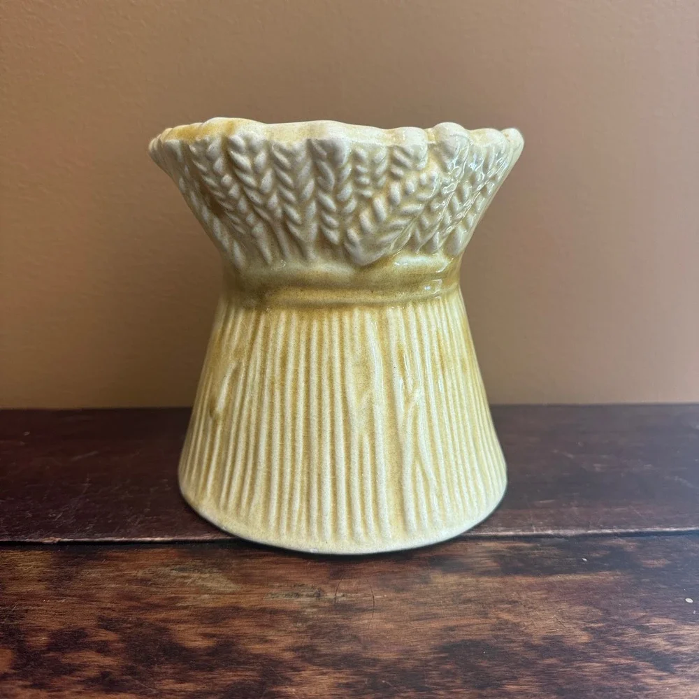 Vintage House of Webster Sheaf of‎ Wheat Haystack Vase Planter Cookie Jar